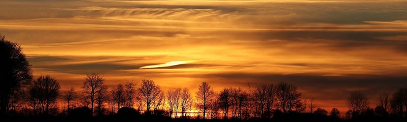sunset with sun